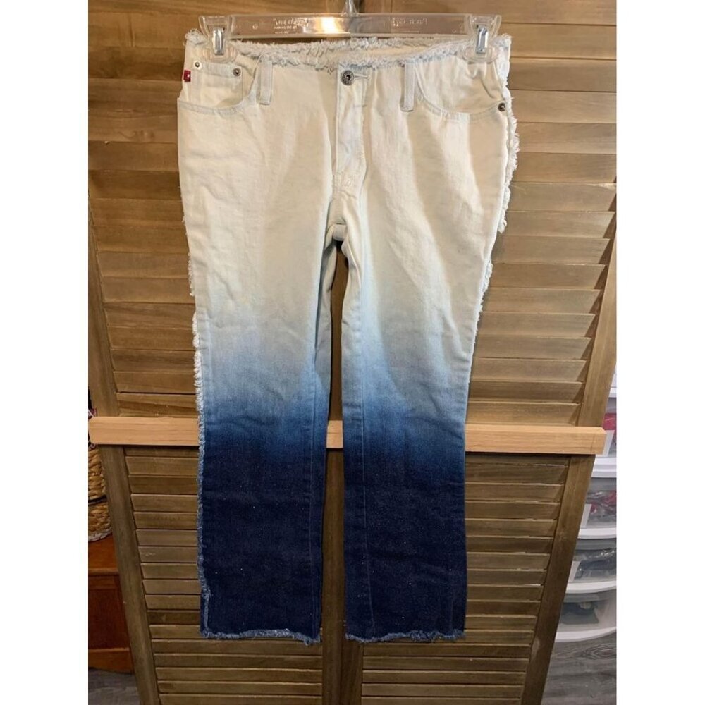 Zana Di Ombré Denim Blue Jeans Y2K Western Rustic Cowgirl Glam Juniors Size 3